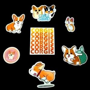 7‎ Cute Corgi Dog Stickers